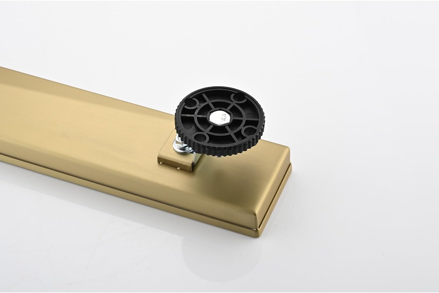28 Inches Linear Shower Drain with Gold Grate and Hair Strainer