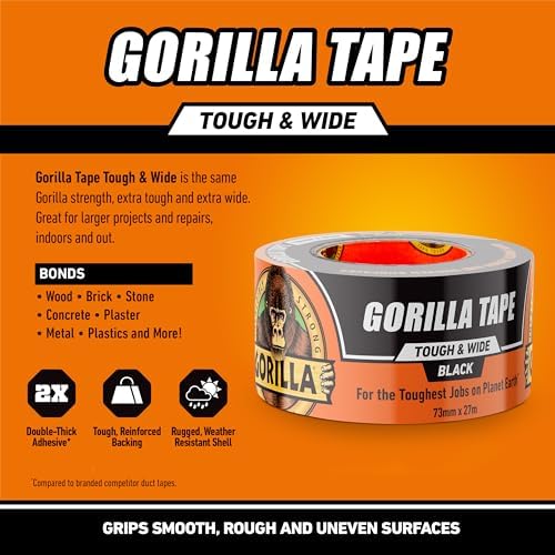 Gorilla 6003001 Duct Tape 30yd Black