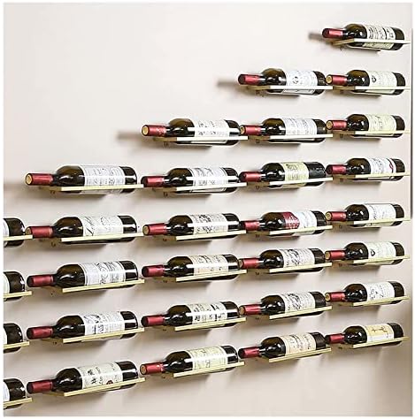 ALDEPO Gold Wine Rack Wall Mount Holder 80X30X45CM