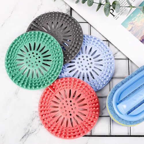 Pack of 6 Silicone Hair Catcher for Bath
