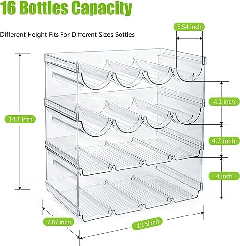AKALOL 4-Pack Water Bottle Organizer for Cabinet