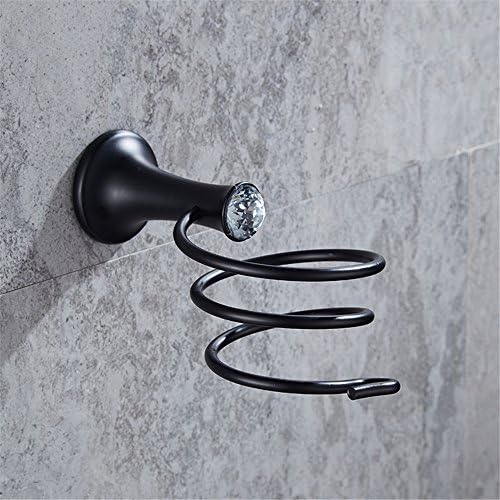 Black Alloy Crystal Bathroom Hand Dryer Holder DIY Mount