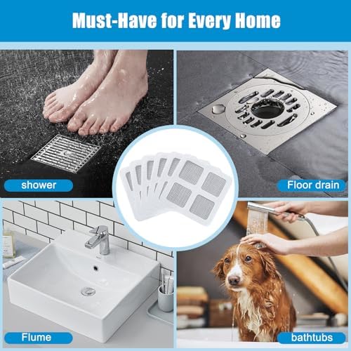 50PCS Pack Disposable Shower Drain Cover Hair Catcher