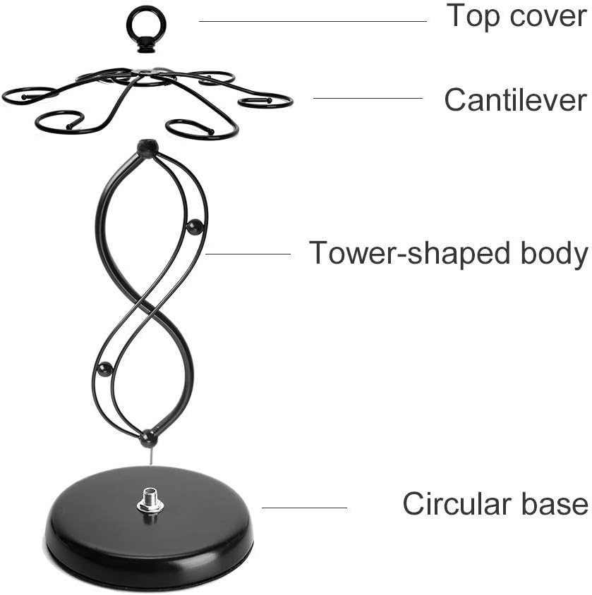 FOMANSH Countertop Wine Glass Holder with 6 Hooks 1