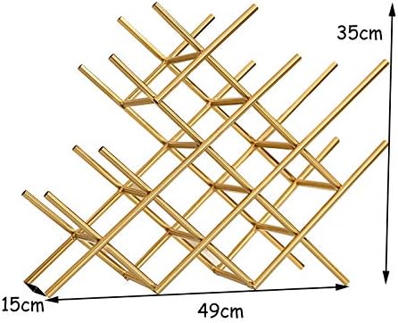 BOCbco Gold Wine Rack Holds 13 Bottles Tabletop