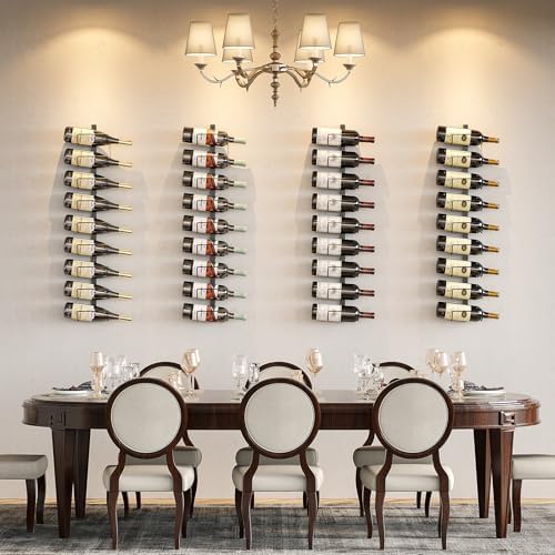 Sonyabecca 9 Bottle Wall Wine Rack - Detachable Organizer for Kitchen Pantry Bar