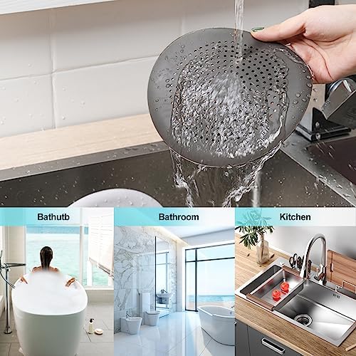 TDZJONE Hair Catcher with Suction Cups 2 Pack Black
