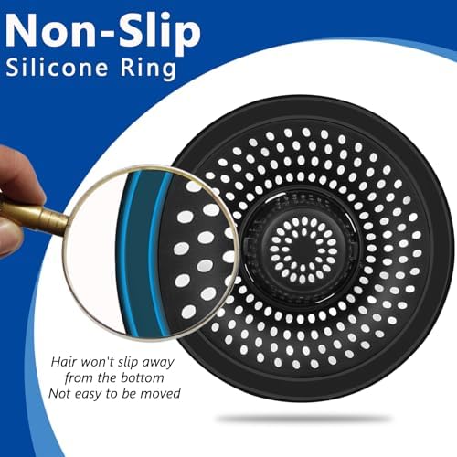 MFTEK Drain Hair Catcher Stainless Steel Black