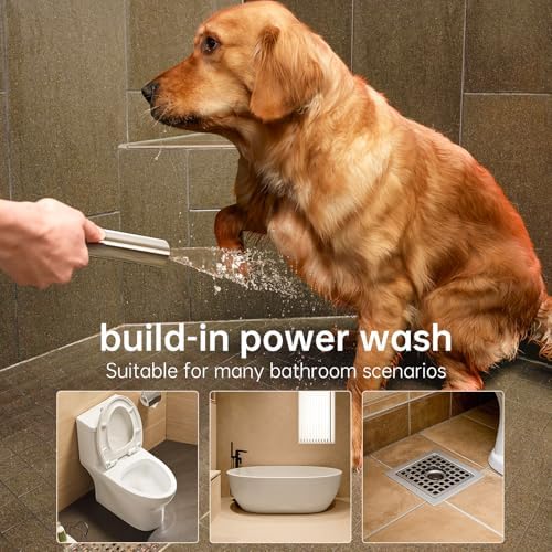 Veken 10 All Metal Rain Shower Head with Handheld Combo