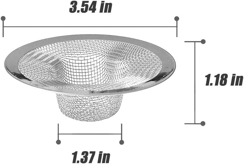 Stainless Steel Drain Hair Catcher 2 Pcs by Lechay