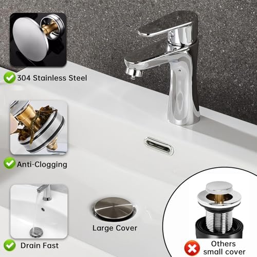 JHBKing Bathroom Sink Drain Kit with Flexible Pipe 1