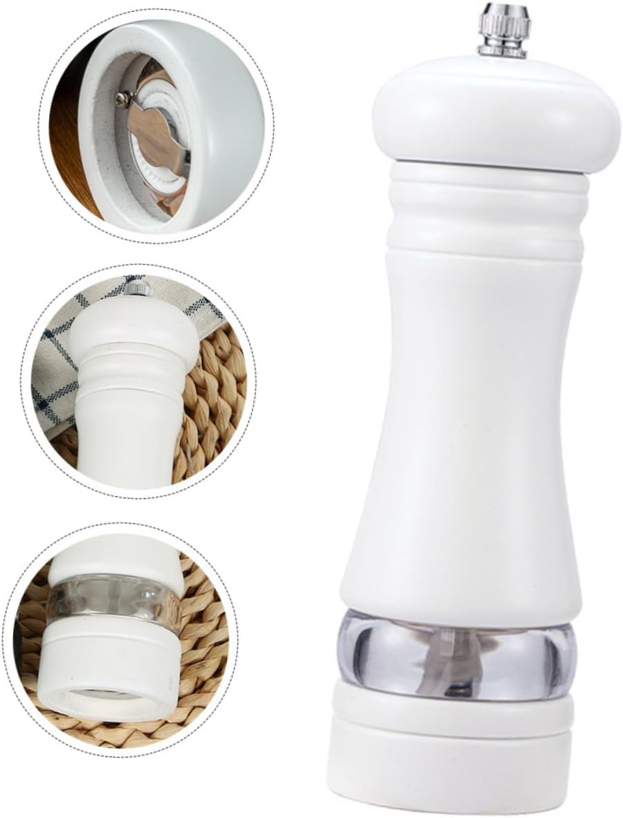 KICHOUSE Salt Pepper Shakers Set 6 Inches Wooden Refillable