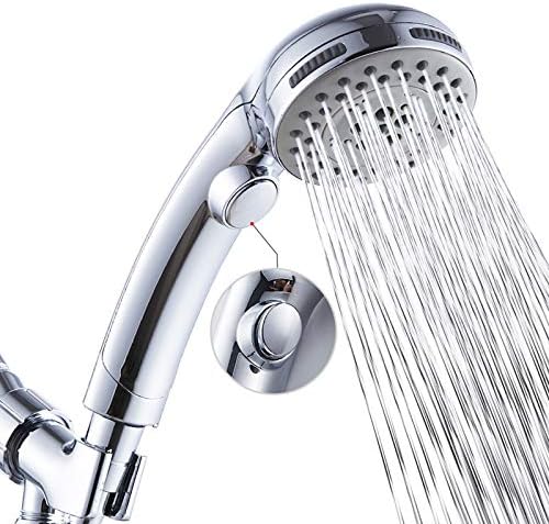 DOILIESE High Pressure 6-Setting Handheld Shower Head with Pause Spa Mode