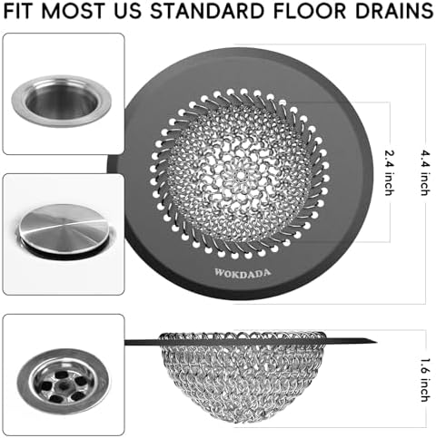 Wokdada Bathtub Hair Catcher Drain Strainer