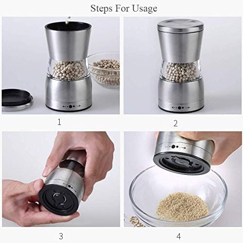 sdneNest Adjustable Salt Pepper Shaker Set