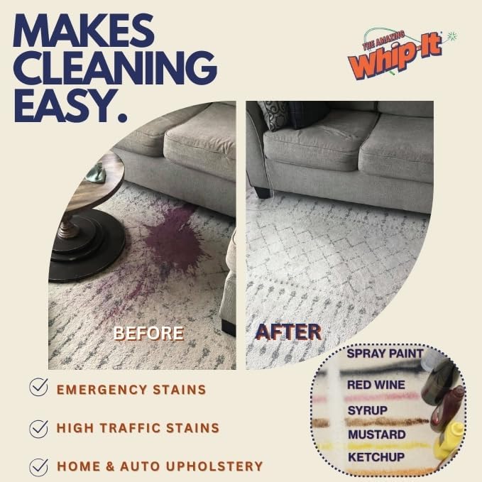 THE AMAZING WHIP-IT Multi Purpose Stain Remover 32 OZ 1