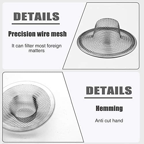 Stainless Steel Drain Hair Catcher 2 Pcs by Lechay