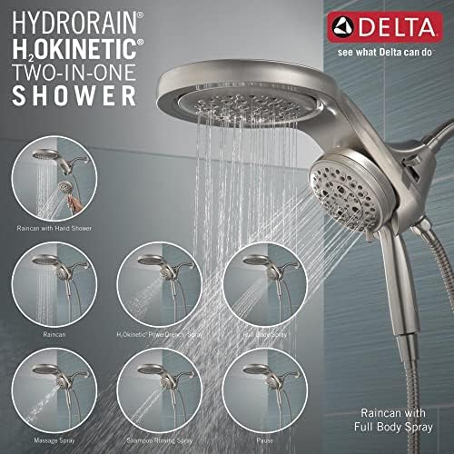 Delta HydroRain 5-Spray Dual Shower Head with Handheld Spray