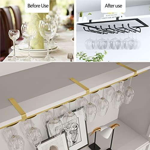 Suuim Hanging Wine Glass Holder for Bar Kitchen Restaurants