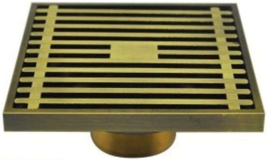 Square Floor Waste Grate in Antique Bronze or Chrome