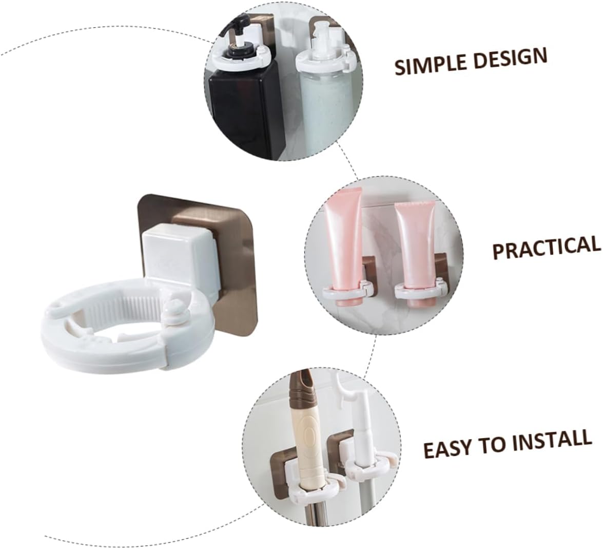 FONDOTIN 3pcs Wall-Mounted Shower Gel Bottle Holder