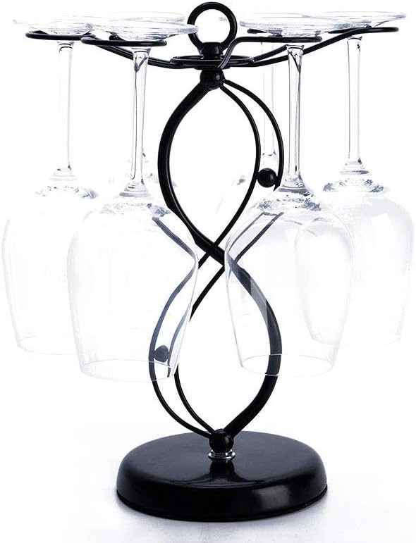 FOMANSH Countertop Wine Glass Holder with 6 Hooks 1