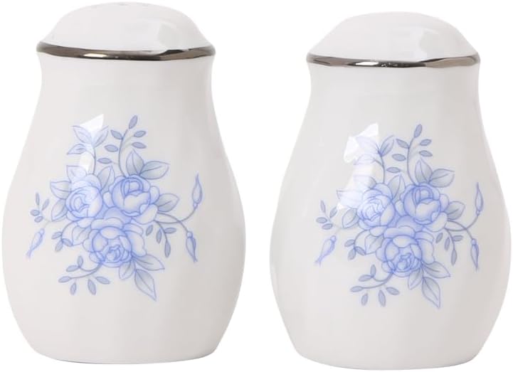 Lynns Imperial White Floral Salt and Pepper Set