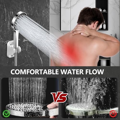 Ashwanth 12 High Pressure Square Shower Combo with 3-Way Diverter 6ft Hose