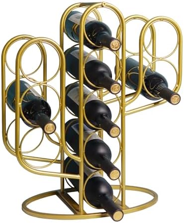 Mandaiter 10 Bottles Wine Rack with Cactus Design