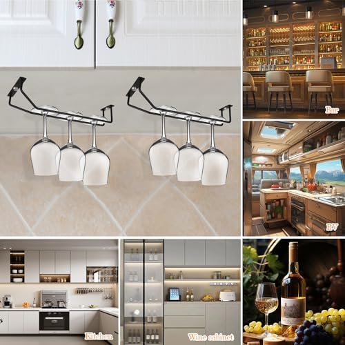 Yimerlen 108 Inch Wine Glass Rack 2 Pack