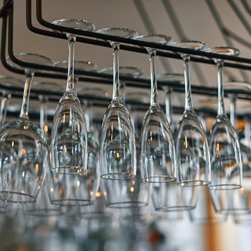 4 Pack 156 Inch Black Wine Glass Rack