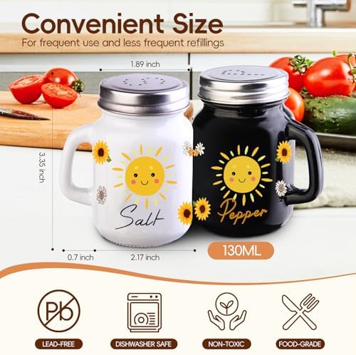 BSEROBS 2-Pack Sunflower Salt Pepper Shakers