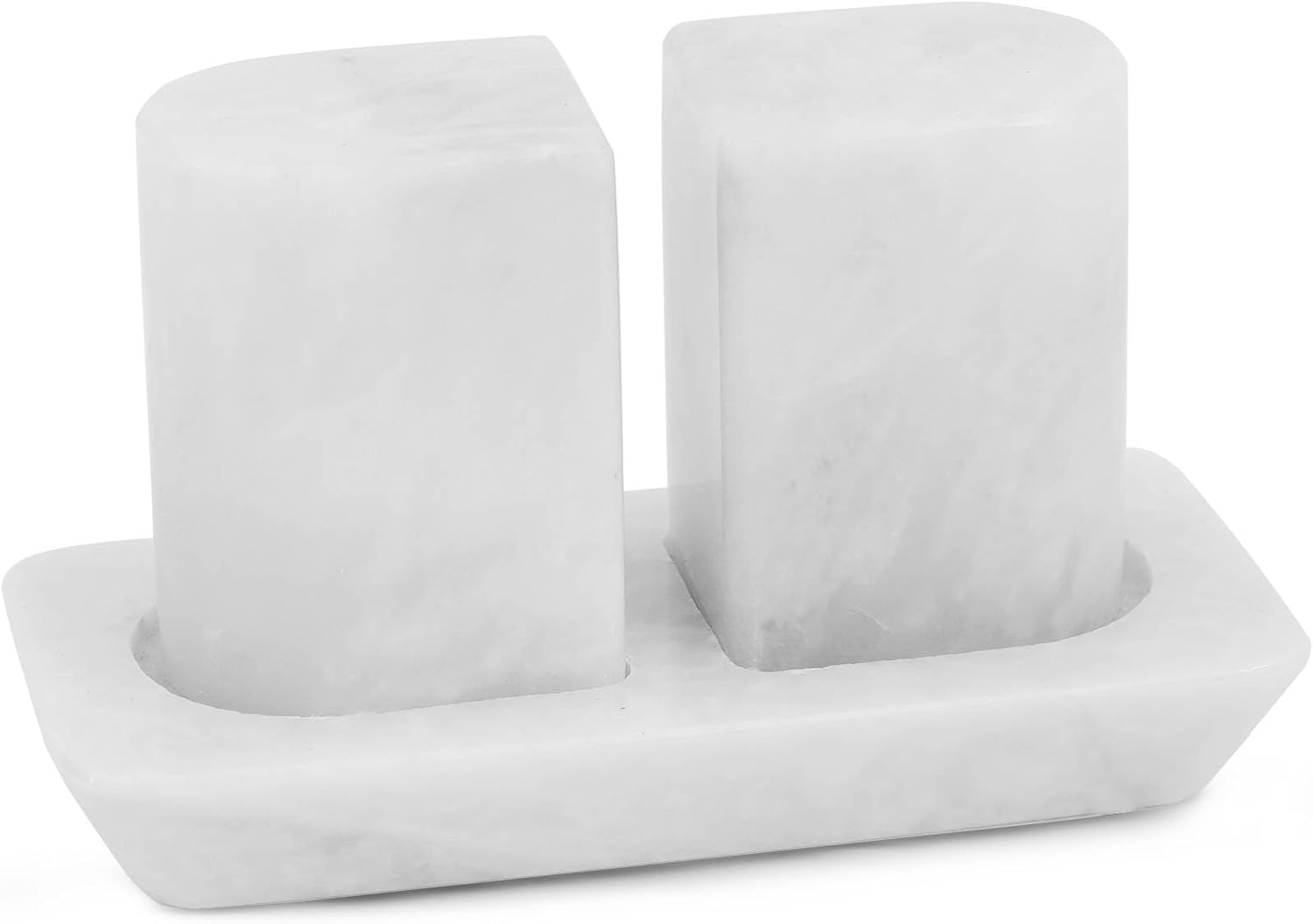 Radicaln Marble Salt and Pepper Shakers Set of 2 with Tray