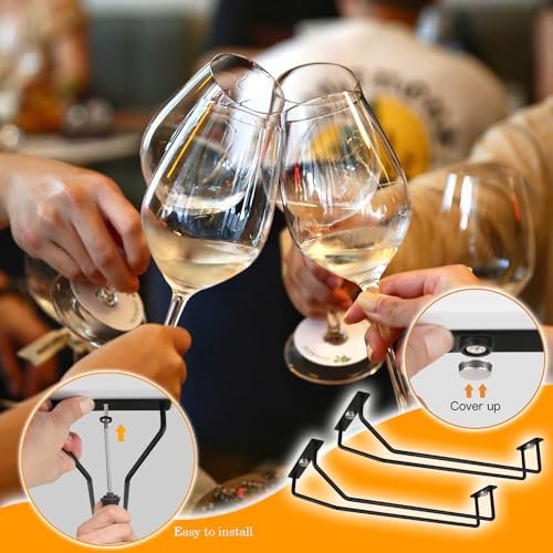 Yimerlen 108 Inch Wine Glass Rack 2 Pack