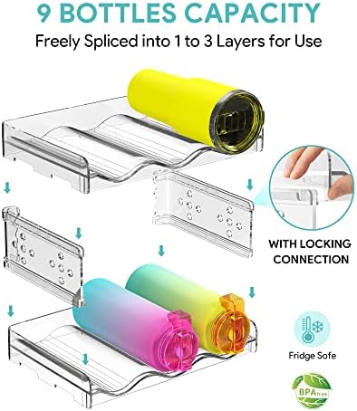 Areforic 3-Pack Stackable Water Bottle Organizer