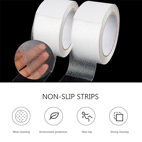 ULTECHNOVO Non-Slip Transparent Duct Tape for Stairs and Pool 1