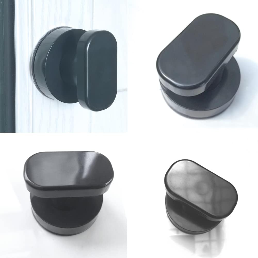 WANLIAN Suction Cup Handle with Vacuum Lock Black Trumpet Design