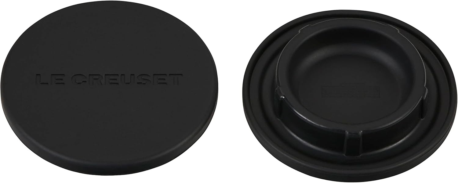 Le Creuset Silicone Mill Caps 25 Black Set of 2