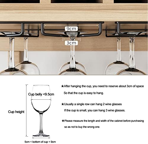 V3VOGUE 2 Row Stemware Holder Wine Glass Hanger Rack