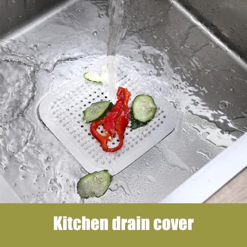 Flasidu 2-Pack Black Drain Hair Catcher for Sink and Shower