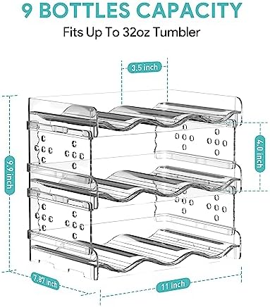 Areforic 3-Pack Stackable Water Bottle Organizer