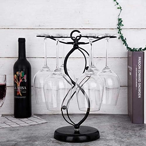 FOMANSH Countertop Wine Glass Holder with 6 Hooks 1