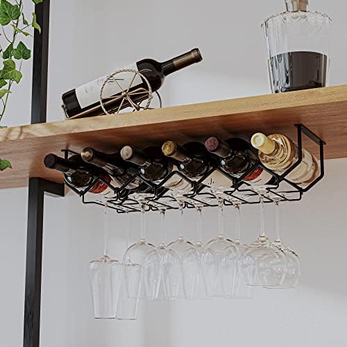 Wallniture Piccola Metal Wine Glass Holder for Kitchen