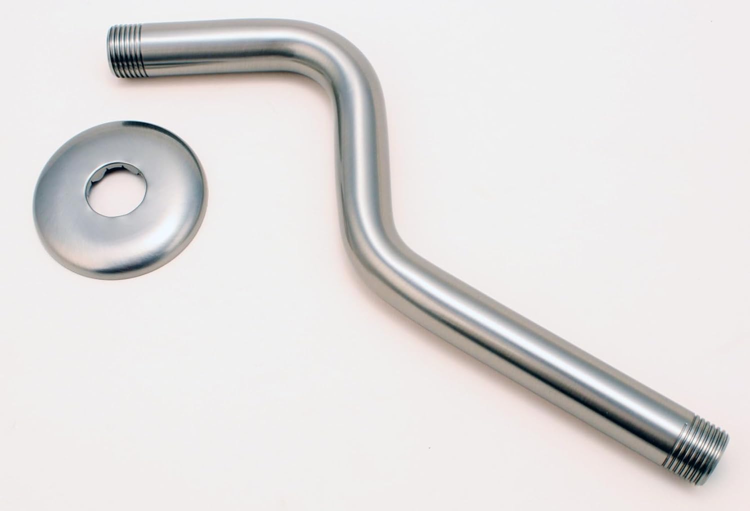 Plumb USA Z-Style Shower Arms with Flanges - Brush Nickel Finish