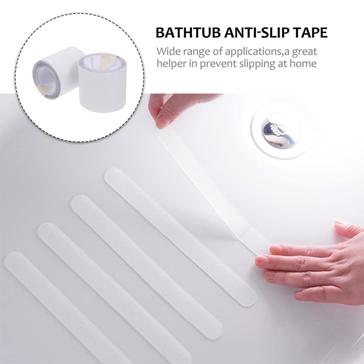 ULTECHNOVO Non-Slip Transparent Duct Tape for Stairs and Pool 1