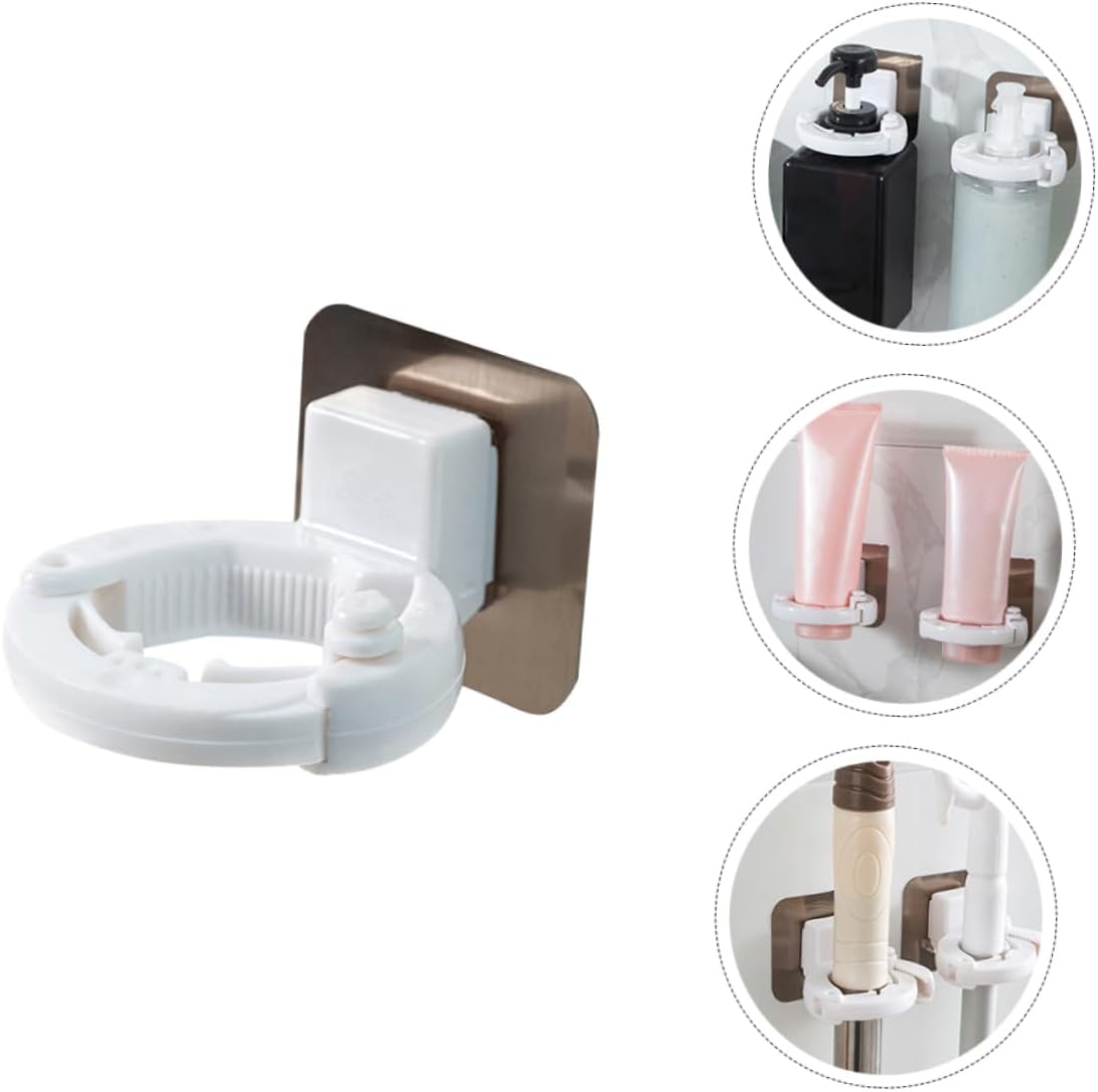 Ciieeo Wall Mounted Shampoo Gel Bottle Rack Adhesive No Holes