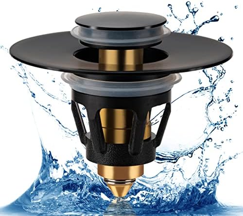 Three Colors Bathroom Sink Stopper Matte Black 1PCS