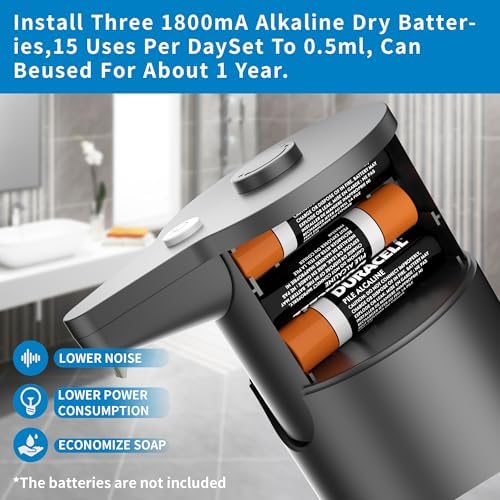 Aunmaon Automatic Touchless Hand Soap Dispenser with 15 Levels Adjustment