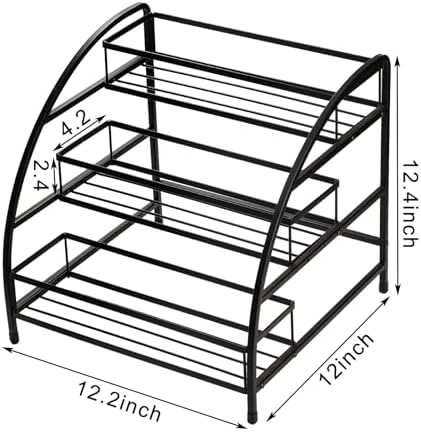 SOUJOY 3-Tier Metal Wire Syrup Rack Organizer
