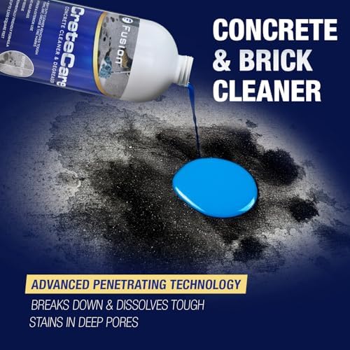 Fusion CreteCare Ultimate Concrete Cleaner and Driveway Oil Stain Remover 128 Fl Oz